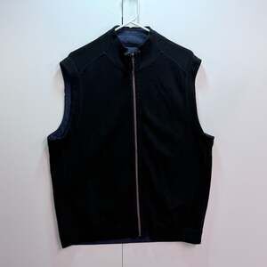 Tommy Bahama Full-Zip Mock Neck Sweater Vest Black